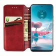 Motorola Edge 40 Neo leather case with a stylish rhombus imprint - Red Discount