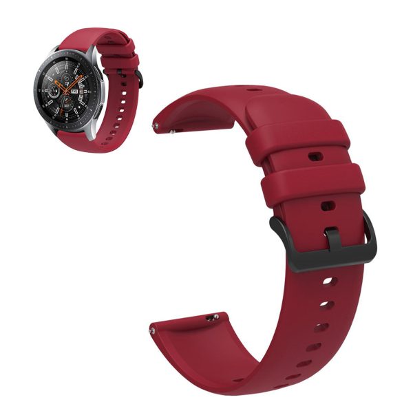 22mm Universal sporty silicone watch strap - Wine Red Online Hot Sale