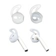 Apple Airpods 1 pair silicone ear hocks skin cover replacement - White For Sale