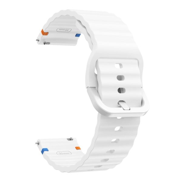 20mm Silicone Band Garminactive 5   Garmin vivoactive 5   Venu Sq Wave Design Watch Strap - White Online now