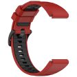 22mm Strap Garmin Fenix 8 47mm   Fenix E 47mm   Quatix 7 Pro Universal Silicone Watch Band - Red+Black For Sale