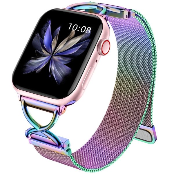 Apple Watch Series 9 8 7 41mm   6 5 4 SE SE (2022) SE (2023) 40mm   1 2 3 38mm Metal Strap Wrist Band - Multi-color Cheap