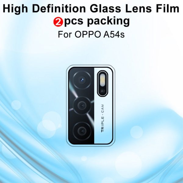 2Pcs IMAK Oppo A54s   A16s   A16 tempered glass camera lens protector Fashion