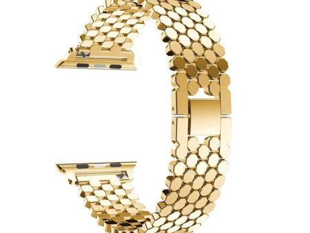 Apple Watch (41mm) fish scale design watch strap - Gold Hot on Sale