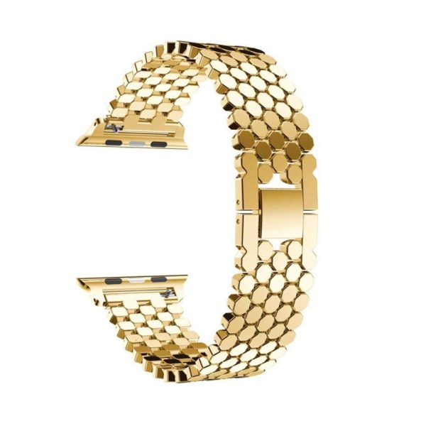 Apple Watch (41mm) fish scale design watch strap - Gold Hot on Sale