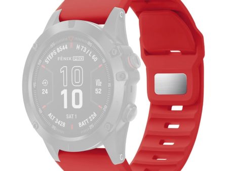 26mm Silicone Band Garmin Fenix 8 51mm   Enduro 3   Enduro 2 Quick Release Watch Strap - Red Hot on Sale