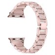 Apple Watch Series 41mm - 40mm - 38mm S Pattern Metal Strap - Rose Pink Sale