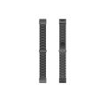 20mm stainless steel watch strap with folding clasp for Garmin watch - Black Online now