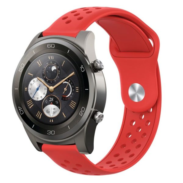 22mm Huawei Watch 2 Pro silicone watch band - Red Online Hot Sale