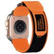 Apple Watch Series 49mm - 45mm - 44mm - 42mm Fastening Watchband Nylon Strap - Orange Online now