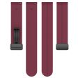 20mm Universal silicone watch strap with magnetic folding buckle - Wine Red For Cheap