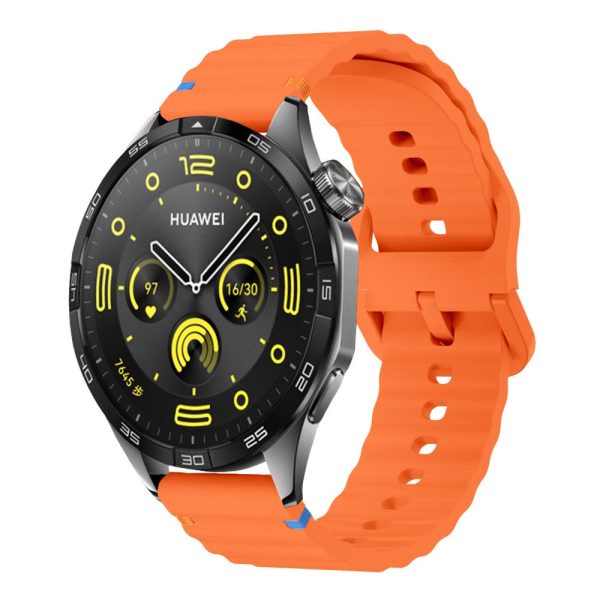 22mm Silicone Band Xiaomi Watch S4 Sport   Redmi Watch 5 Active Wave Design Watch Strap - Orange on Sale