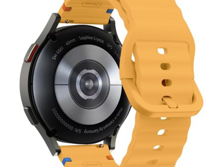 20mm Silicone Band Garminactive 5   Garmin vivoactive 5   Venu Sq Wave Design Watch Strap - Yellow Online now