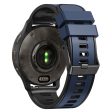 18mm Universal dual color silicone strap - Dark Blue   Black Sale