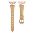 Apple Watch Series 41mm - 40mm - 38mm Watch Band Genuine Leather - Rose Gold   Yellow Cheap