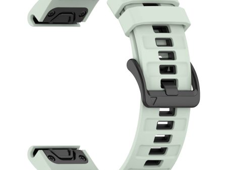 22mm Strap Garmin Fenix 8 47mm   Fenix E 47mm   Quatix 7 Pro Universal Silicone Watch Band - Mint Green+Black For Discount