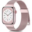 Apple Watch Series 49mm - 45mm - 44mm - 42mm Metal Strap Watchband - Rose Pink on Sale