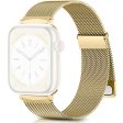 Apple Watch Series 49mm - 45mm - 44mm - 42mm Metal Strap Watchband - Gold For Sale