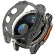 Garmin Fenix 8 51mm Watch Case Half Wrapped Flexible Flexible Protective Cover - Transparent Black on Sale