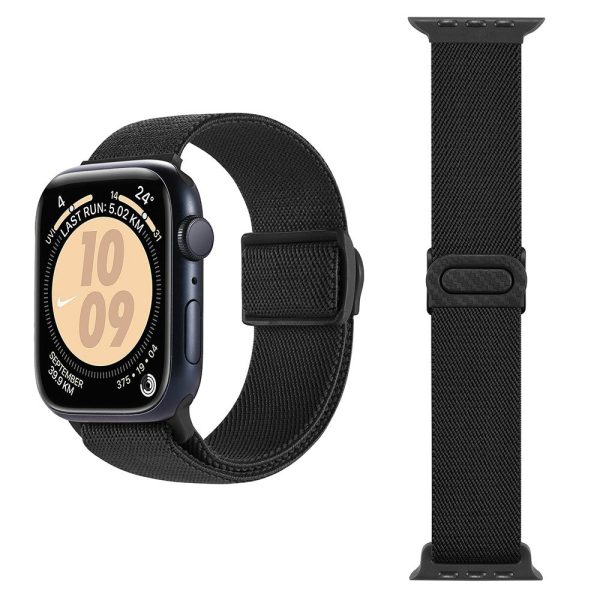 Apple Watch Series 9 8 7 41mm   6 5 4 SE (2022) SE (2023) SE 40mm   3 2 1 38mm Watch Band Elastic Nylon Strap - Black Online Hot Sale