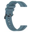 20mm Universal textured silicone watch strap - Dark Blue Fashion