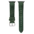 Apple Watch Series 49mm - 45mm - 44mm - 42mm Universal Textured Leather Watch Bands - Green Fashion