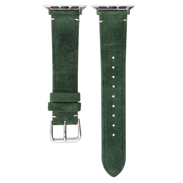 Apple Watch Series 49mm - 45mm - 44mm - 42mm Universal Textured Leather Watch Bands - Green Fashion