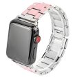 Apple Watch (45mm) 3 bead fashionable watch strap - Pink   Silver Cheap