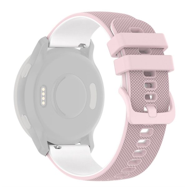 20mm silicone watch strap for Garmin watch - Pink   White Hot on Sale