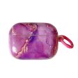 AirPods 3 marble pattern case with buckle - Magenta Marble Discount