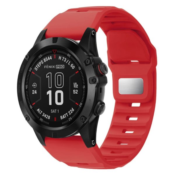 26mm Silicone Band Garmin Fenix 8 51mm   Enduro 3   Enduro 2 Quick Release Watch Strap - Red Hot on Sale