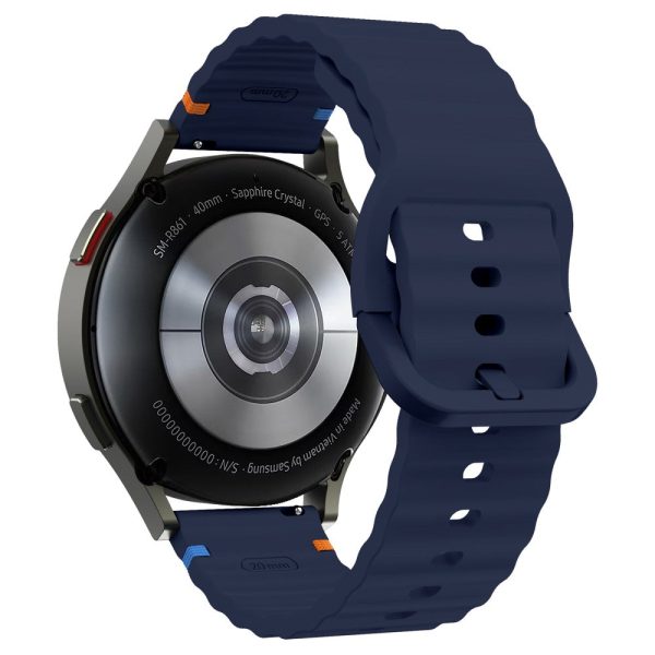 20mm Silicone Band Garminactive 5   Garmin vivoactive 5   Venu Sq Wave Design Watch Strap - Midnight Blue Hot on Sale