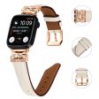 Apple Watch Series Universal 41mm 40mm 38mm Rose Gold Buckle Smart Watch Strap - Apricot Cheap