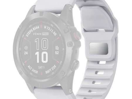 26mm Silicone Band Garmin Fenix 8 51mm   Enduro 3   Enduro 2 Quick Release Watch Strap - White For Sale