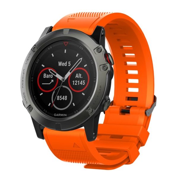 26mm Garmin Fenix 5X   5X Plus   Fenix 3   3 HR silicone watch band - Orange Online Hot Sale