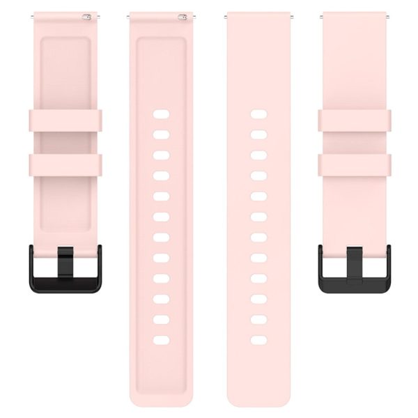 Amazfit Bip 3   Bip S silicone watch strap with black buckle - Light Pink Online Sale