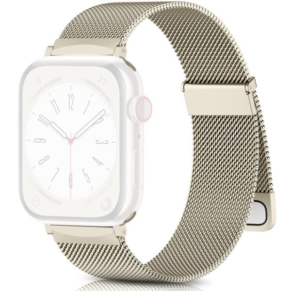 Apple Watch Series 41mm - 40mm - 38mm Metal Strap Watchband - Champagne Gold Hot on Sale