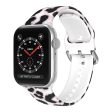 Apple Watch Series 8 (41mm) silicone pattern watch strap - Purple Leopard Print Supply