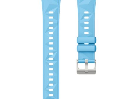 18mm Strap Huawei Watch GT 5 41mm   GT 4 41mm   Garmin Venu 3S Rhombus Pattern Universal Silicone Watch Band - Baby Blue Cheap