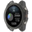 Garmin Fenix 8 51mm Watch Case Half Wrapped Flexible Flexible Protective Cover - Transparent Black on Sale