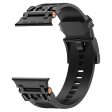 Apple Watch Series 49mm - 45mm - 44mm - 42mm Flexible Watch Band - Black Discount