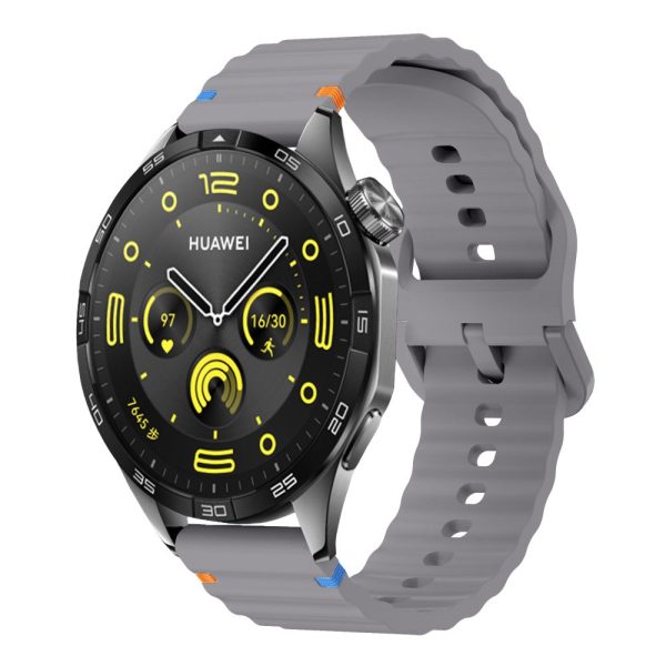 22mm Silicone Band Xiaomi Watch S4 Sport   Redmi Watch 5 Active Wave Design Watch Strap - Grey Online now