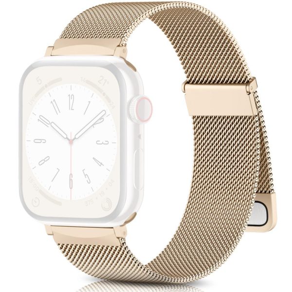 Apple Watch Series 41mm - 40mm - 38mm Metal Strap Watchband - Retro Gold Online Sale