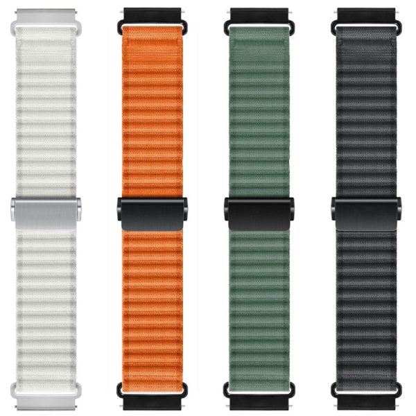 22mm Nylon Band for Huawei Watch 4   4 Pro   GT 4 46mm Wave Design Watch Strap - Dark Grey For Discount