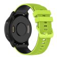 22mm Universal dual color grid pattern silicone watch strap - Lime   Black Online Hot Sale