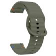 22mm Silicone Band Xiaomi Watch S4 Sport   Redmi Watch 5 Active Wave Design Watch Strap - Army Green Online Sale