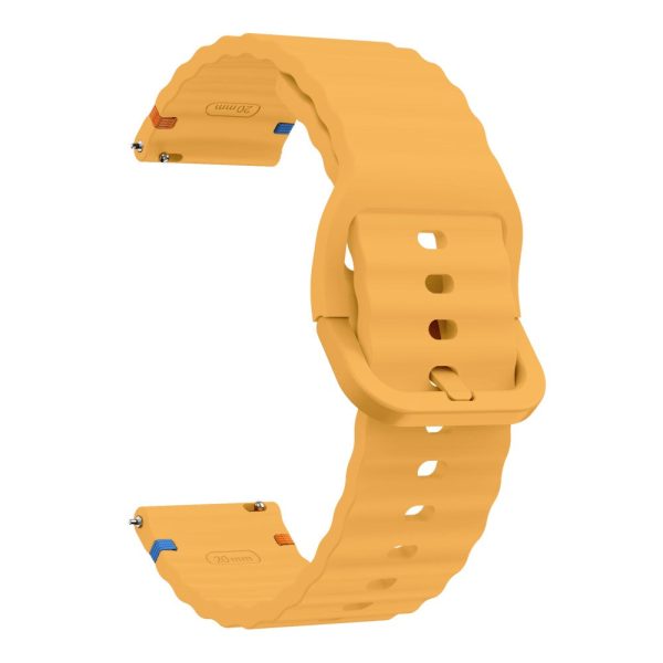 20mm Silicone Band Garminactive 5   Garmin vivoactive 5   Venu Sq Wave Design Watch Strap - Yellow Online now