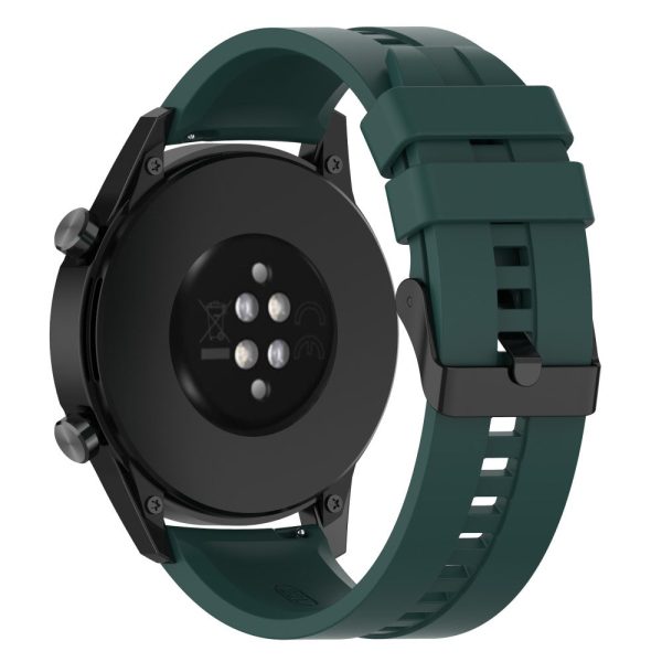 22mm Universal silicone watch strap - Blackish Green For Sale