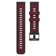 20mm Universal dual color silicone strap - Wine Red   Black Online