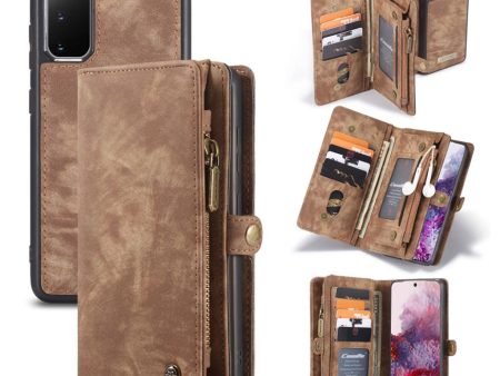 CaseMe Samsung Galaxy S20 Zipper Wallet - Brown Discount